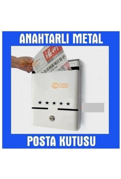 Posta Kitap Anahtarlı Metal Posta Kutusu Kilitli Mektup Zarf