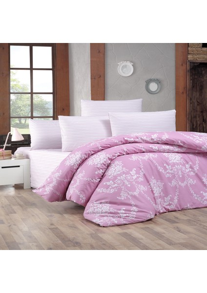 Çift Kişilik Ranforce Nevresim Takımı (Gloria Pink)