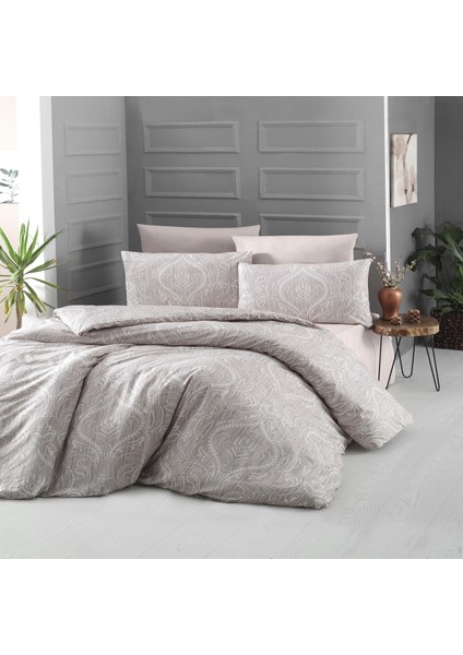 Çift Kişilik Ranforce Nevresim Takımı (Ornament Cream)