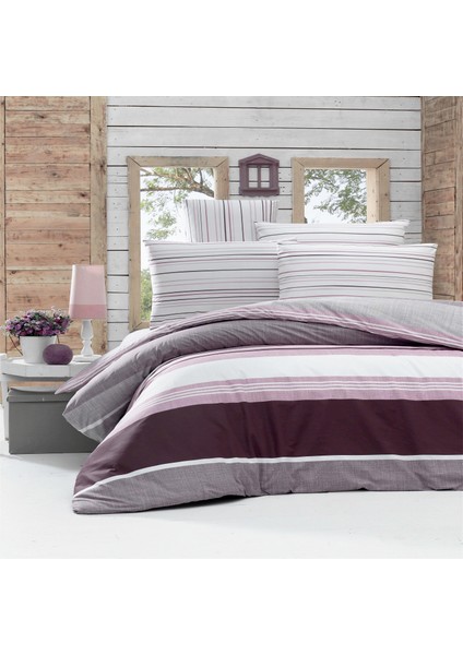 Çift Kişilik Ranforce Nevresim Takımı (Savoy Lilac)