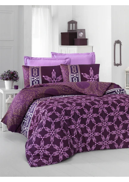 Komfort Home Çift Kişilik Exclusive Deluxe Saten Nevresim Takımı (Lilac)