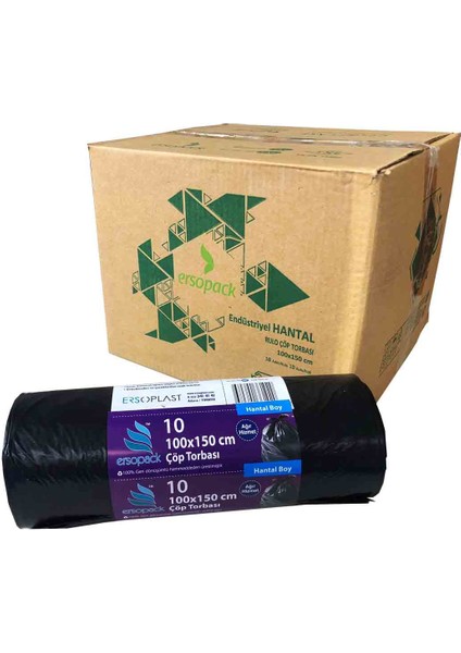 Endüstriyel 100 x 150 cm Çöp Torbası 1 Koli 10 Rulo