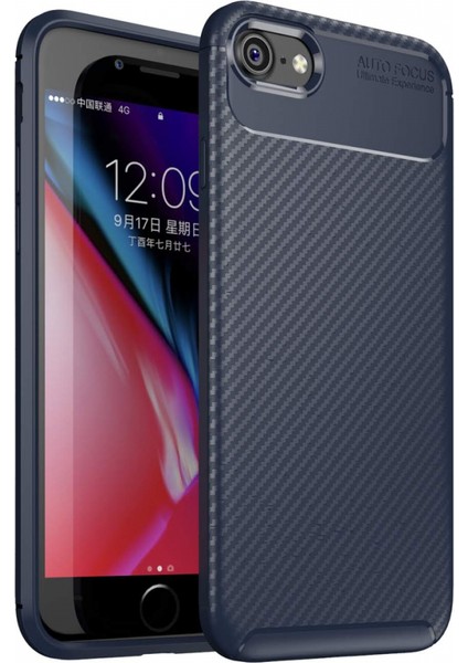 iPhone 8 Kılıf Negro Karbon Silikon Lacivert