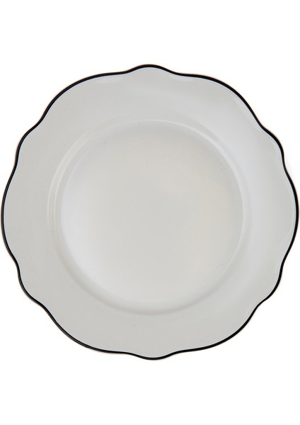 Almond Black Line 24 Parça 6 Kişilik Porselen Yemek Takımı fırsatları