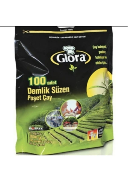 Demlik Poşet Çay 30 gr x 100 Adet 1poşet 3 kg