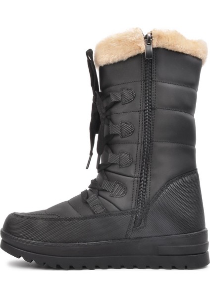 995 Siyah-Bej Içi Kürklü Fermuarlı Kadın Uzun Kar Botu indirimleri
