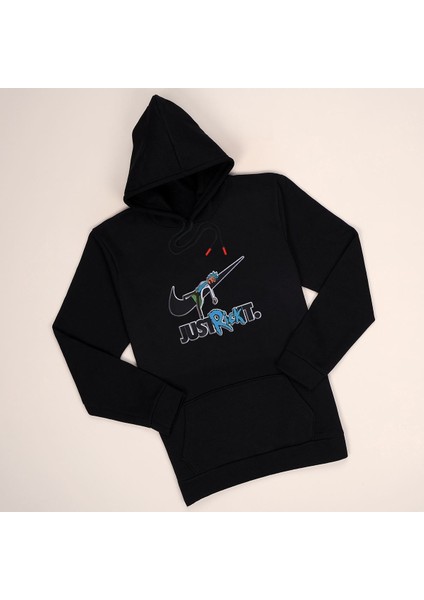 Kapşonlu Siyah Justrck Sweat