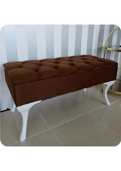 Lüks Yarım Sandıklı Modern Puf Bench Ayakucu Koltuk 110 cm fiyatları