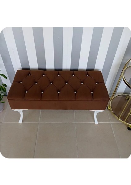 Lüks Yarım Sandıklı Modern Puf Bench Ayakucu Koltuk 110 cm modelleri