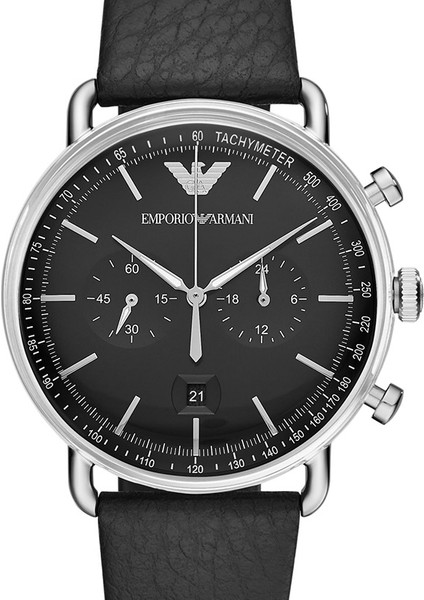 Empprio Armani AR11143 Erkek Deri Bandı Kuvars (Yurt Dışından)