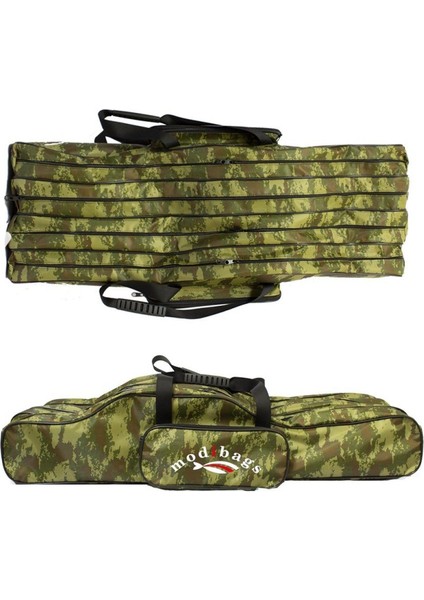120 cm 4 Göz Olta Çantası Kamuflaj