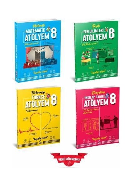 8.Sınıf Atölyem Seti - 4 Kitap (T.m.f.i)