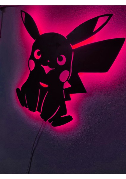 Pikachu LED Işıklı Ahşap Tablo modelleri