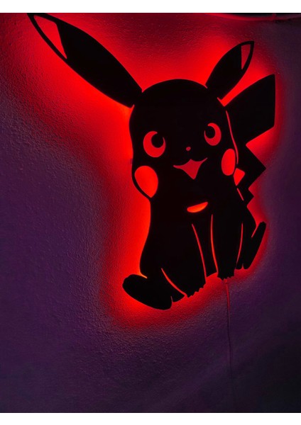 Pikachu LED Işıklı Ahşap Tablo fiyatları