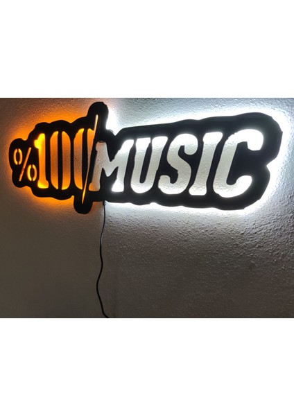 100 Music LED Müzik LED Işıklı Ahşap Tablo fırsatları