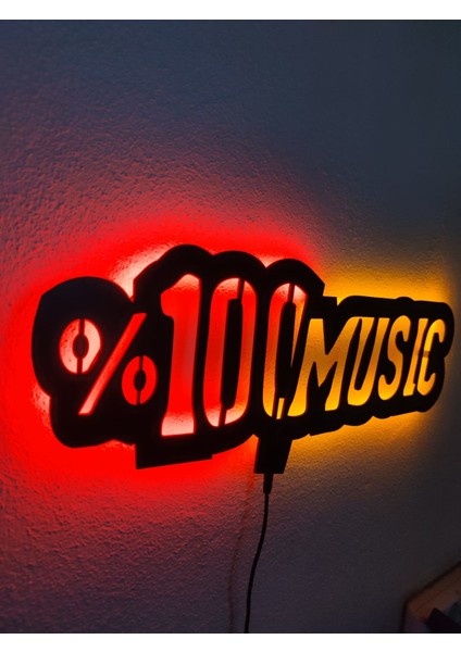100 Müzik LED Işıklı Ahşap Tablo fiyatları