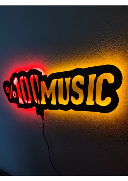 100 Müzik LED Işıklı Ahşap Tablo modelleri