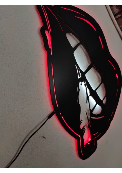 Dudak LED Işıklı Ahşap Tablo