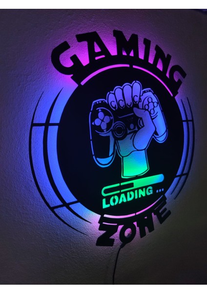 Gaming Zone Gamer LED Işıklı Ahşap Tablo fiyatları
