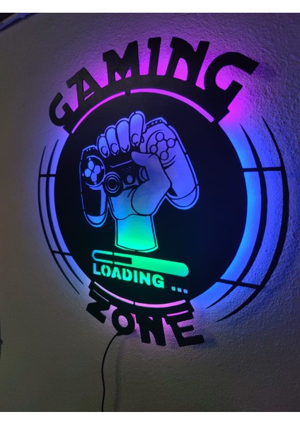 Gaming Zone Gamer LED Işıklı Ahşap Tablo modelleri