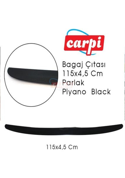 Oto Türk Carpi Egea Bagaj Üstü Spoiler 120 cm Bagaj Çıtası Piano Black