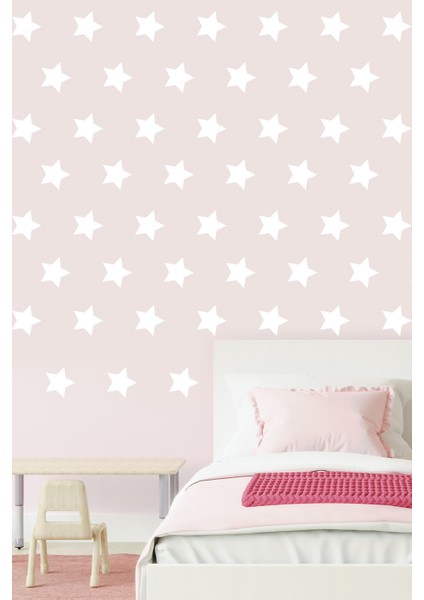 94 Adet Beyaz Yıldız Çocuk Odası ve Anaokulu Duvar Sticker