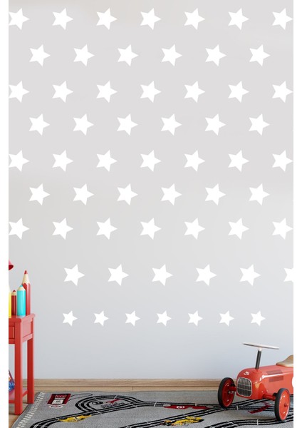 94 Adet Beyaz Yıldız Çocuk Odası ve Anaokulu Duvar Sticker fırsatları
