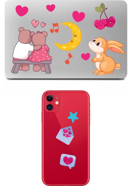 Laptop ve Telefon Arkası Sticker Seti