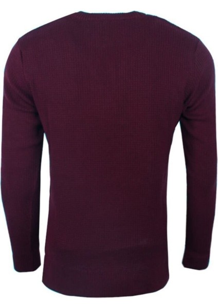 Erkek Bordo Bisiklet Yaka Kazak, OT-KZK-20004 fırsatları