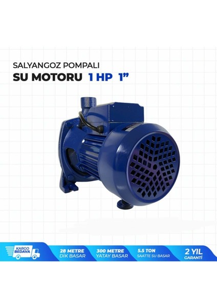 CPM158 Salyangoz Pompalı Santrifüj Su Motoru 1 Hp 1" Eldiven ve Kontrol Kalemi 28MT Max