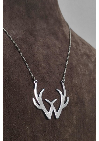 Sweet Tooth Geyik Boynuzu 925 Ayar Gümüş Kolye modelleri