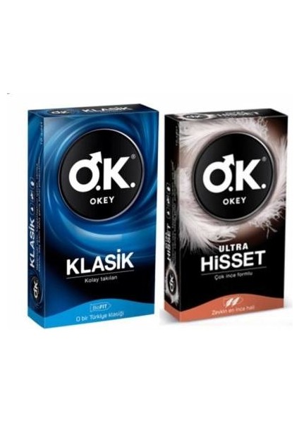 Prezervatif Klasik 10 Lu + Ultra Hisset 10 Lu