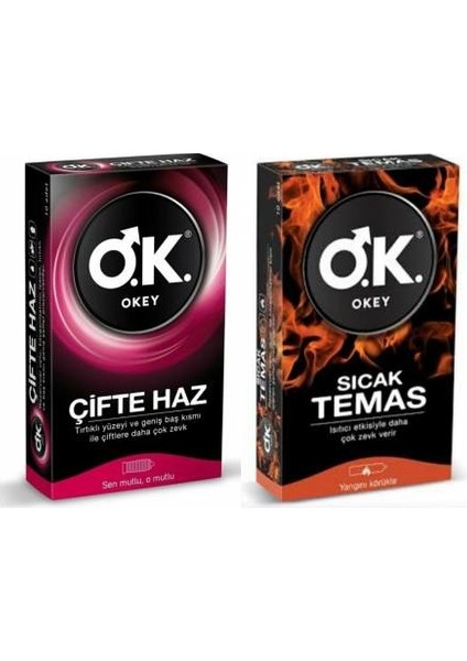 Prezervatif Sıcak Temas 10 Lu + Çifte Haz 10 Lu