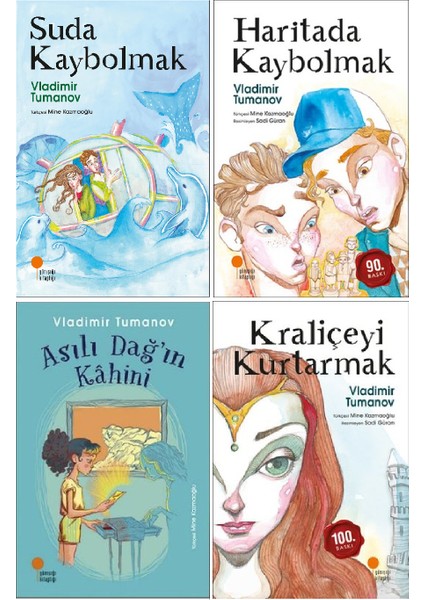 Vladimir Tumanov 4 Kitap Set / Suda Kaybolmak - Haritada Kaybolmak - Asılı Dağ'ın Kahini - Kraliçeyi Kurtarmak