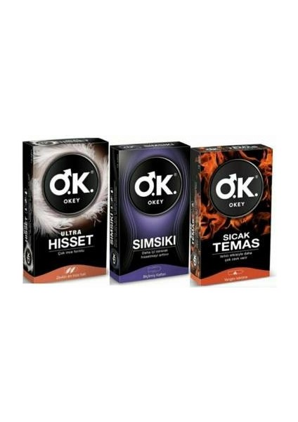 Prezervatif Ultra Hisset 10 Lu + Sımsıkı 10 Lu + Sıcak Temas 10 Lu