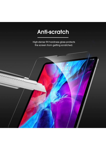 2'li iPad Pro 12.9'' 2020 9h Sertlik Temperli Cam Ekran Koruyucu (Yurt Dışından)