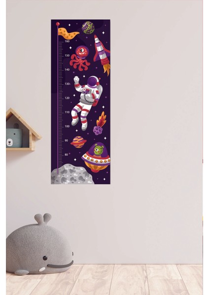 Uzay ve Astronot Temalı Çocuk Odası Boy Ölçer Duvar Sticker indirimleri