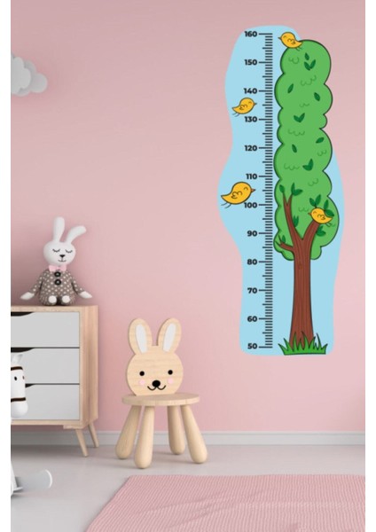 Çocuk Odası Ağaç Temalı Boy Ölçüm Cetveli Duvar Sticker fiyatları
