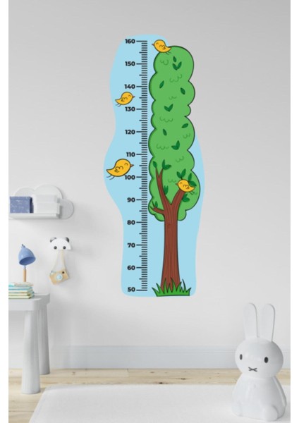Çocuk Odası Ağaç Temalı Boy Ölçüm Cetveli Duvar Sticker modelleri
