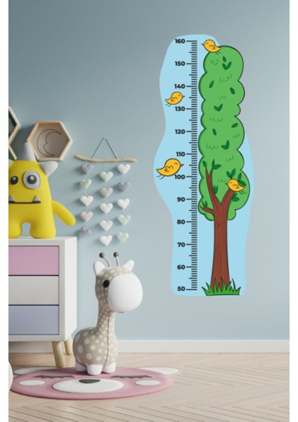 Çocuk Odası Ağaç Temalı Boy Ölçüm Cetveli Duvar Sticker fırsatları