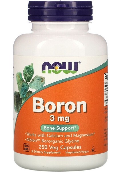 Foods, Boron, 3 Mg, 250 Veg Capsules