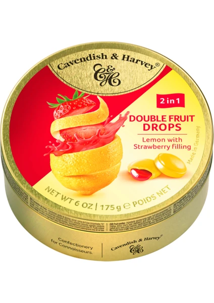 Cavendish & Harvey Limon ve Çilek Aromalı Dolgulu Şeker 175 gr