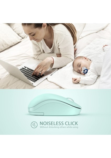 Kablosuz USB Alıcılı 2.4G Gürültüsüz Fare (Yurt Dışından)