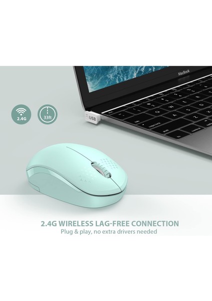 Kablosuz USB Alıcılı 2.4G Gürültüsüz Fare (Yurt Dışından)