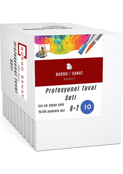 10'lu Profesyonel Tuval Seti 30-30CM