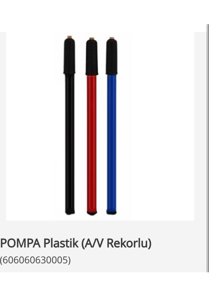 Bisiklet Pompa Plastik A/v Rekorlu