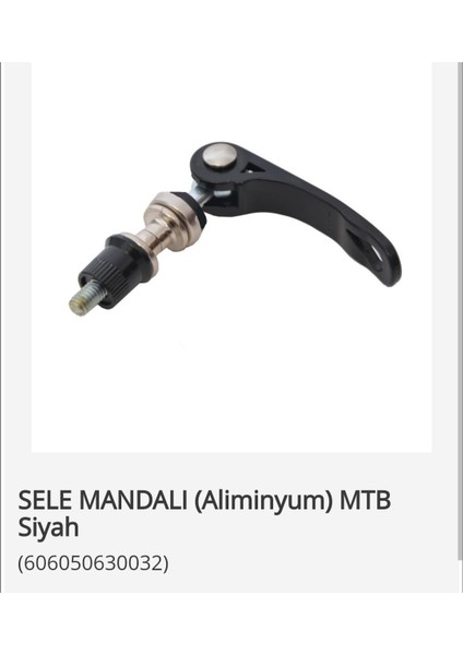 Bisiklet Sele Mandalı Alüminyum Mtb Siyah