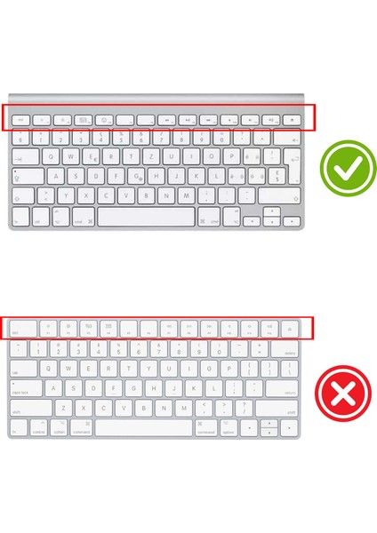 Klavye Kılıfı Apple Magic Keyboard-1 A1314 ile Uyumlu Türkçe Q Baskı Silikon Kılıf