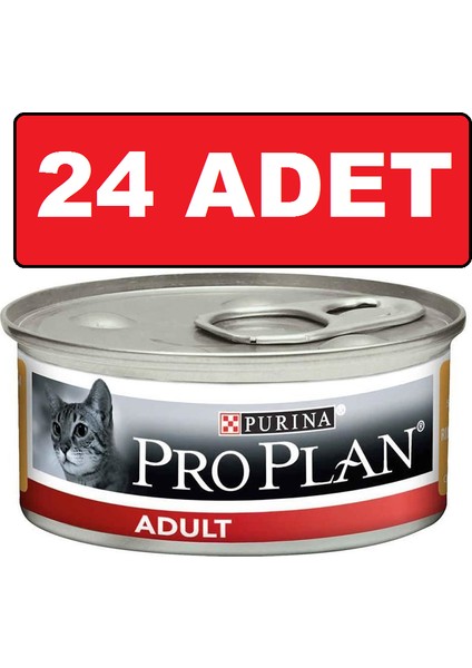 Proplan Adult Tavuk Etli Yetişkin Kedi Konservesi 85 gr x 24 Yaş Mama