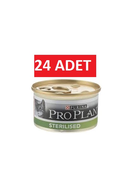 Proplan Sterilised Somon Kısır Kedi Konservesi 85 gr x 24  Yaş Mama